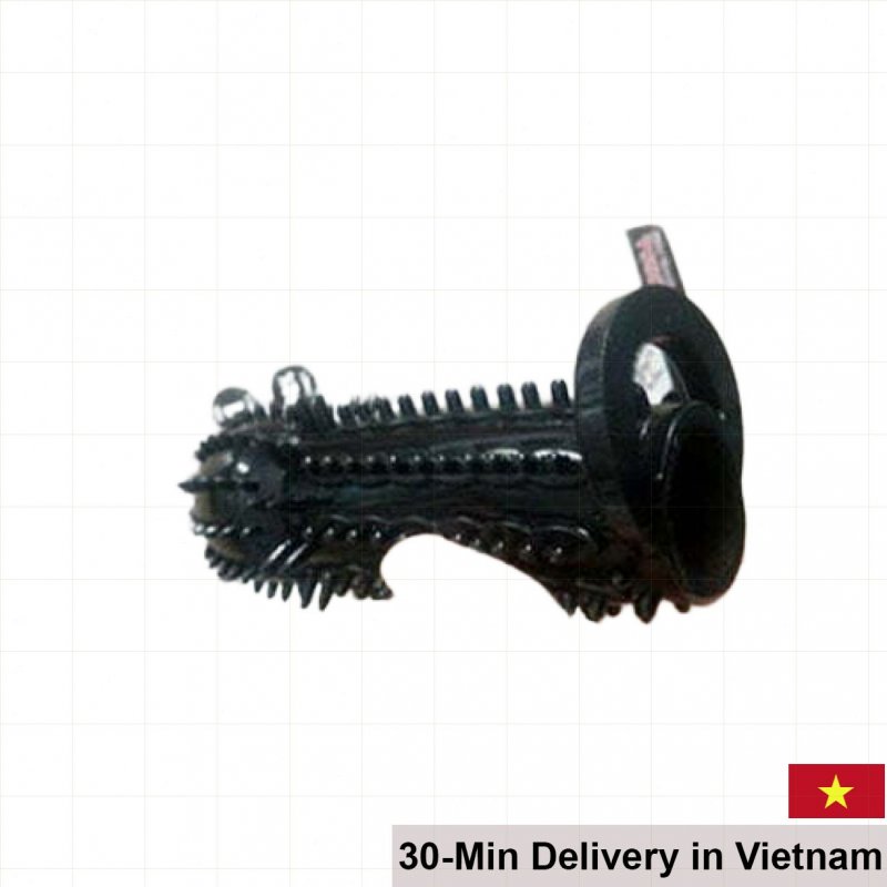 Black Ribbed Textured Condom Stimulating Sexual Pleasure 