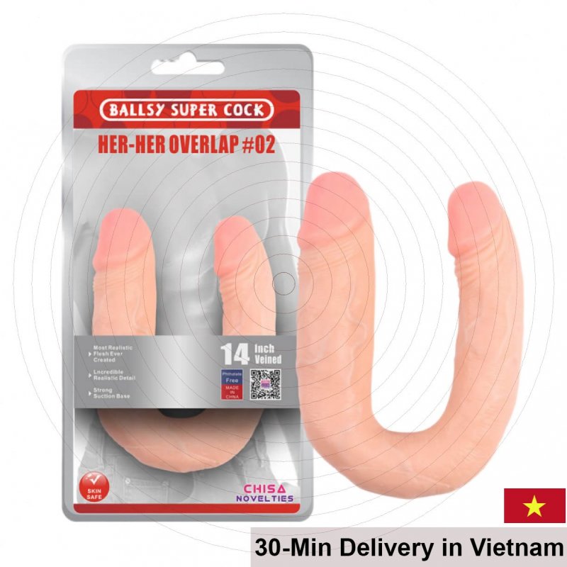 Chisa Her-Her Overlap Double-Ended Silicone Dildo 