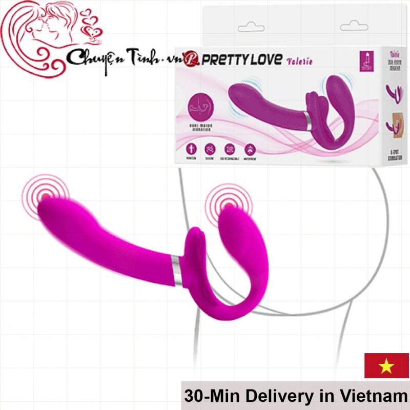 PrettyLove Valerie Double-Ended Vibrator Silicone for Lesbians 