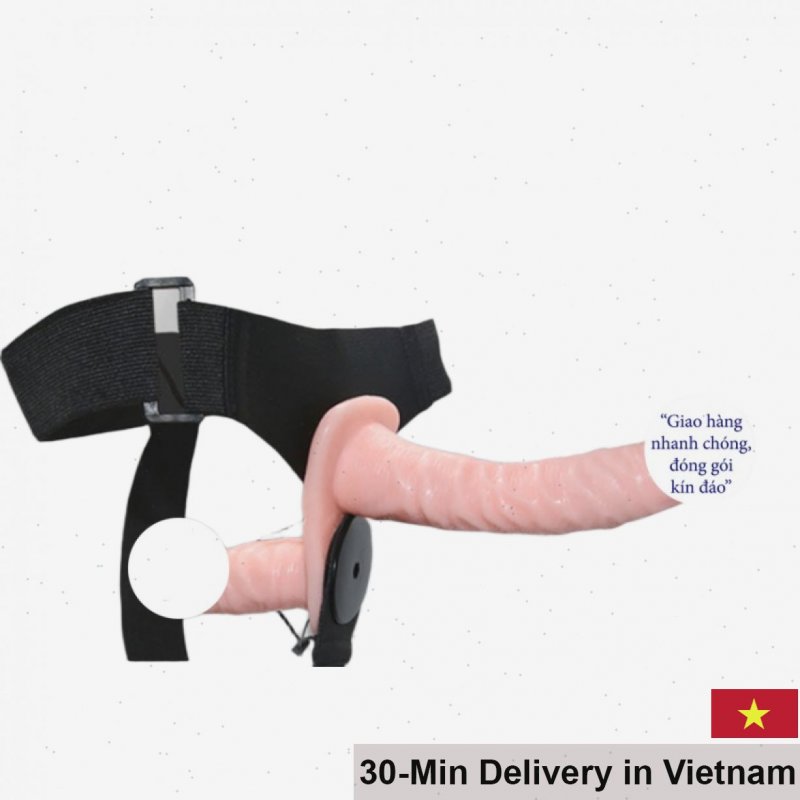 Double-Ended Strap-On Vibrating Dildo Silicone 