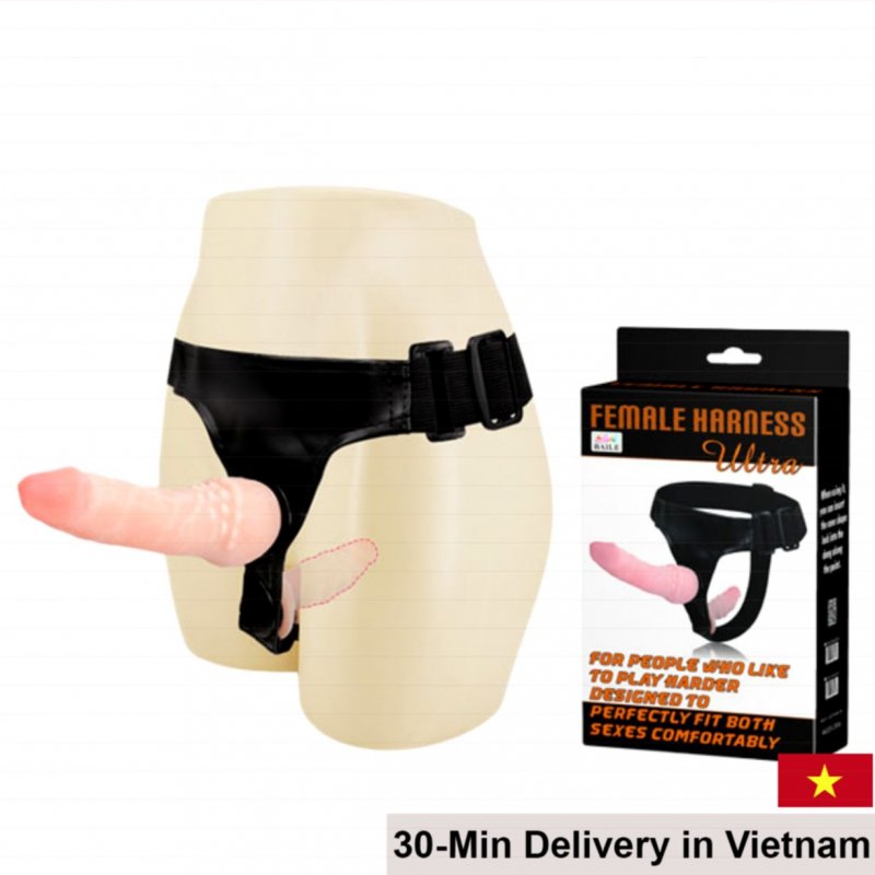 Female Harness Double-Ended Silicone Dildo Comfortable Fit 