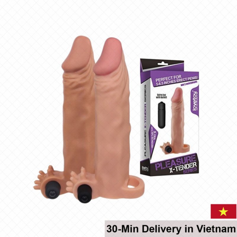 Lovetoy Vibrating Size Increase Male Condom Sleeve 