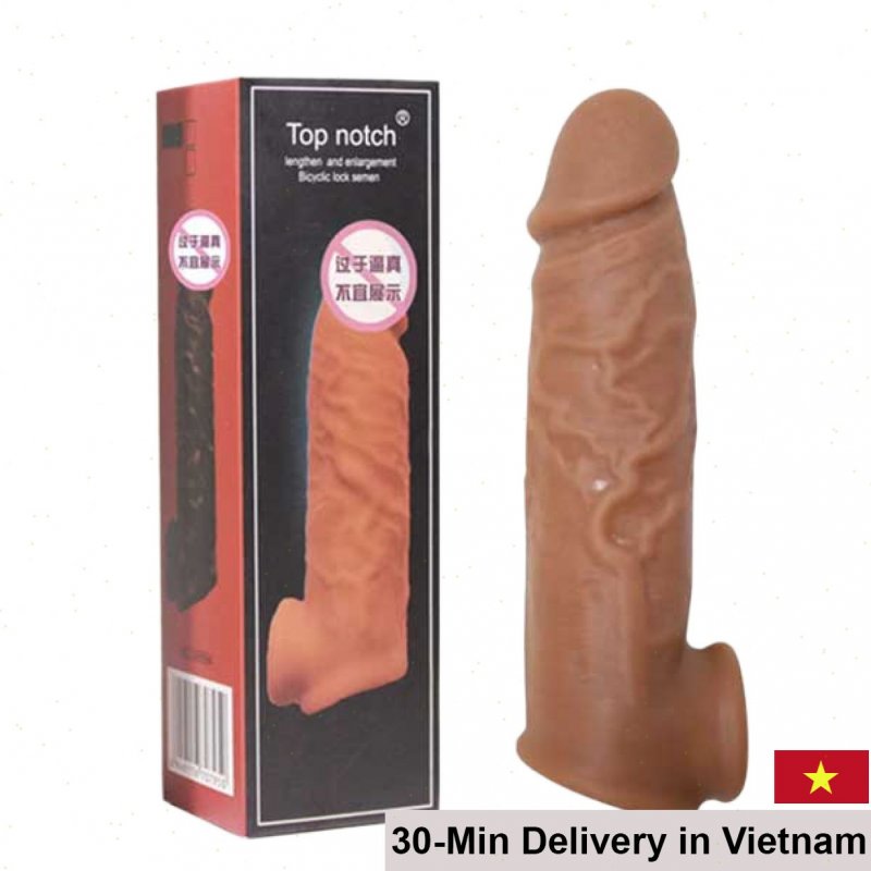 Top Notch Textured Extension Condom - Delay, Enhance, Comfortable Fit 