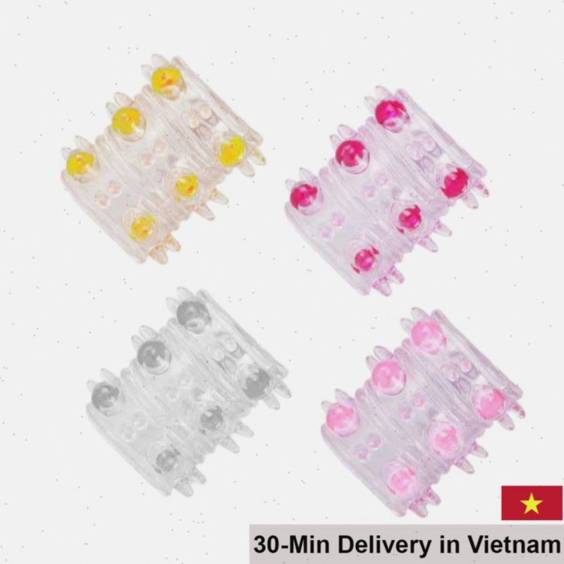 Baile Textured Cock Ring With Beads Intense Stimulation 