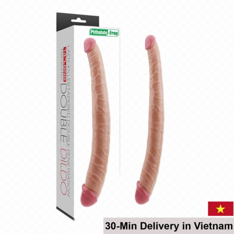 Lovetoy double ended realistic silicone dildo for Lesbians 