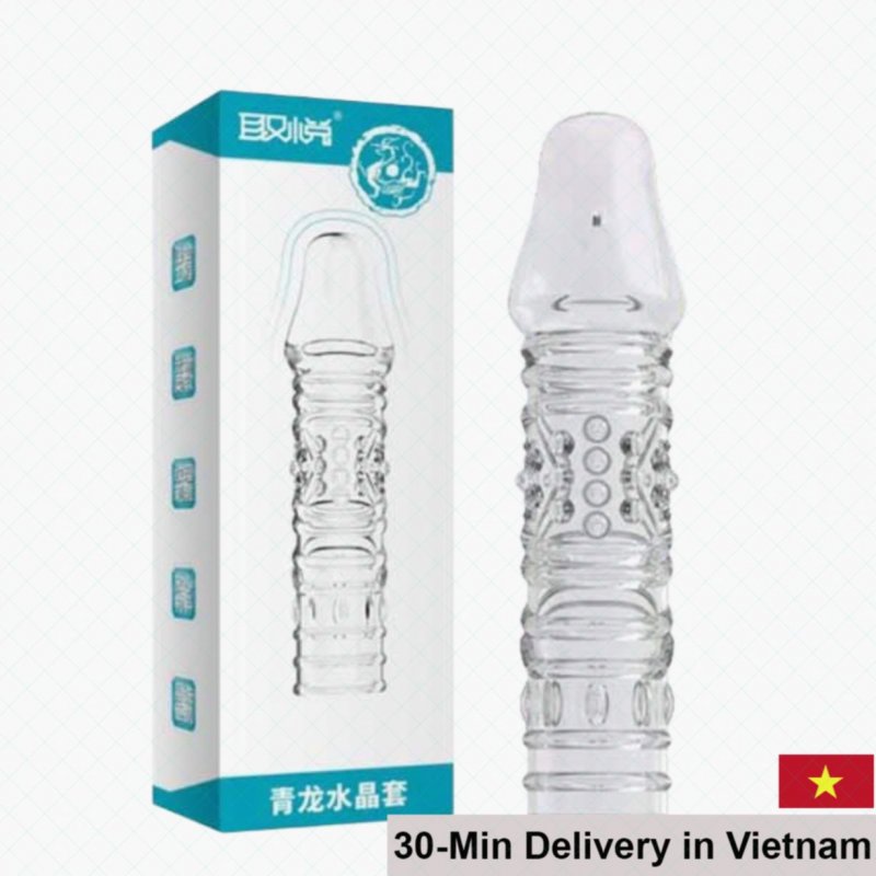 Aichao Textured Penis Sleeve Extender Soft Silicone Pleasure 