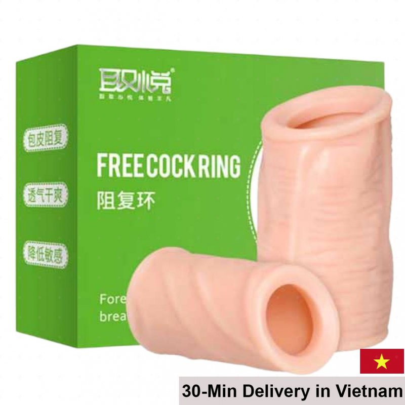 FreeCockRing Elastic Soft Silicone Enhancer Set 2PCS 