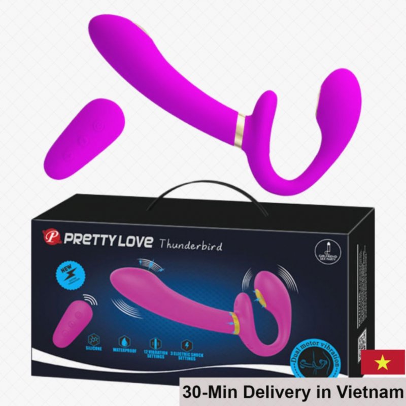 Pretty Love Thunderbird Dual-Head Electro Vibrator 