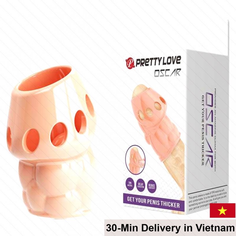 Pretty Love OZCAR Textured Penis Extender Condom 