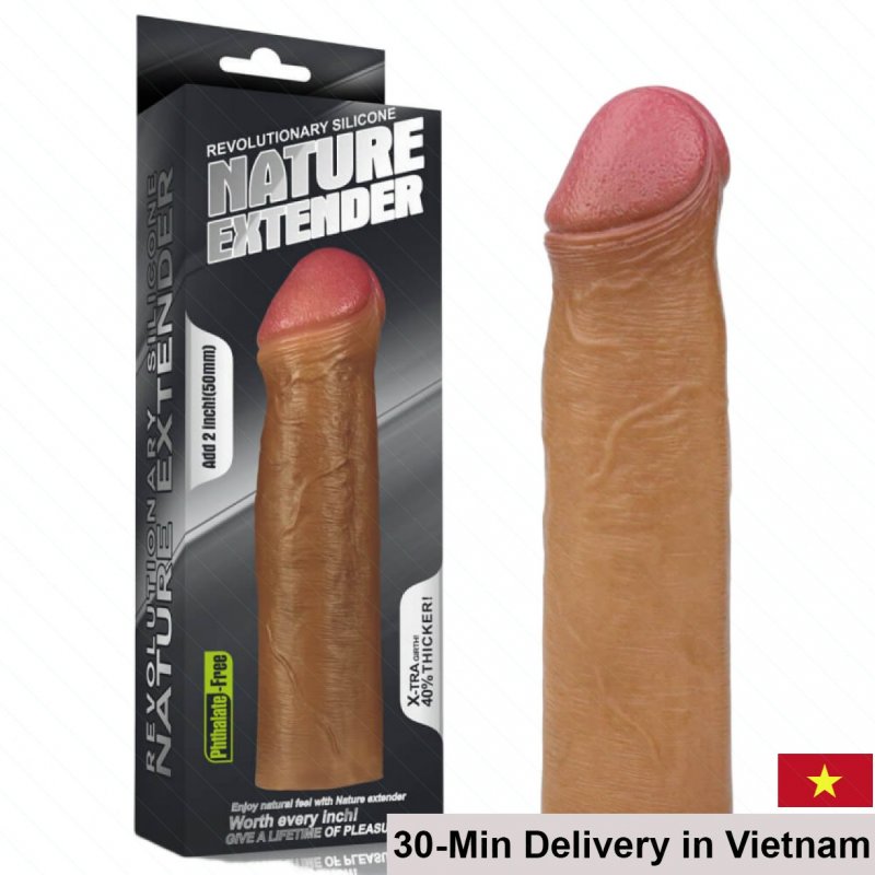 Lovetoy Nature Extender 5cm Silicone Penis Enlarger Flexible 