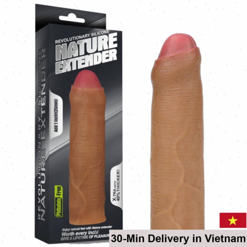 Lovetoy Nature Extender 2.5cm Realistic Ribbed Silicone 