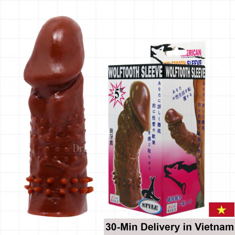 Wolftooth Spiked Sleeve Soft Silicone Condom Size Enhancer 