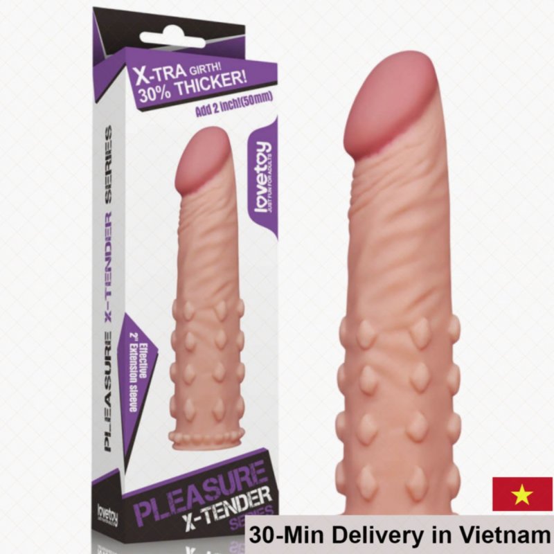 Lovetoy 5cm Soft Silicone Penis Extender with Spikes 