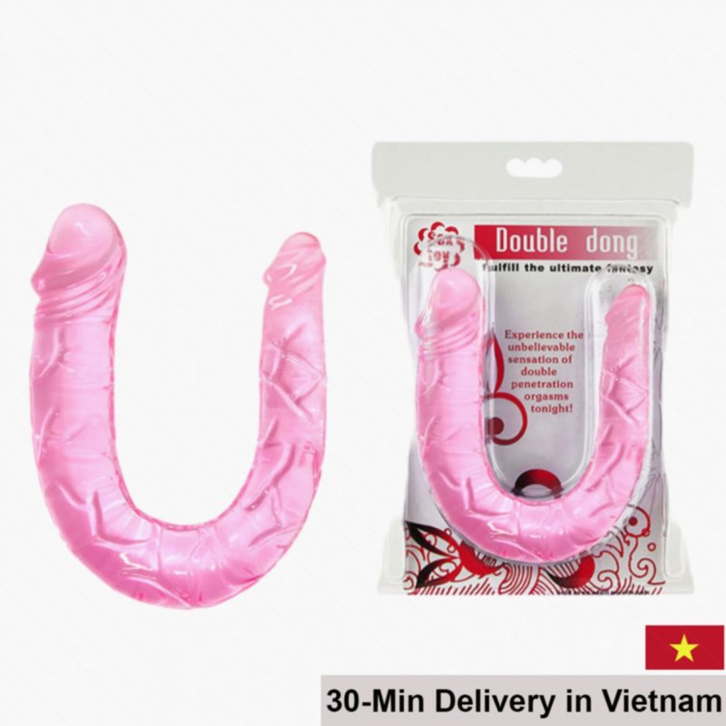 Baile Double Dong Transparent Silicone Dual-Ended 