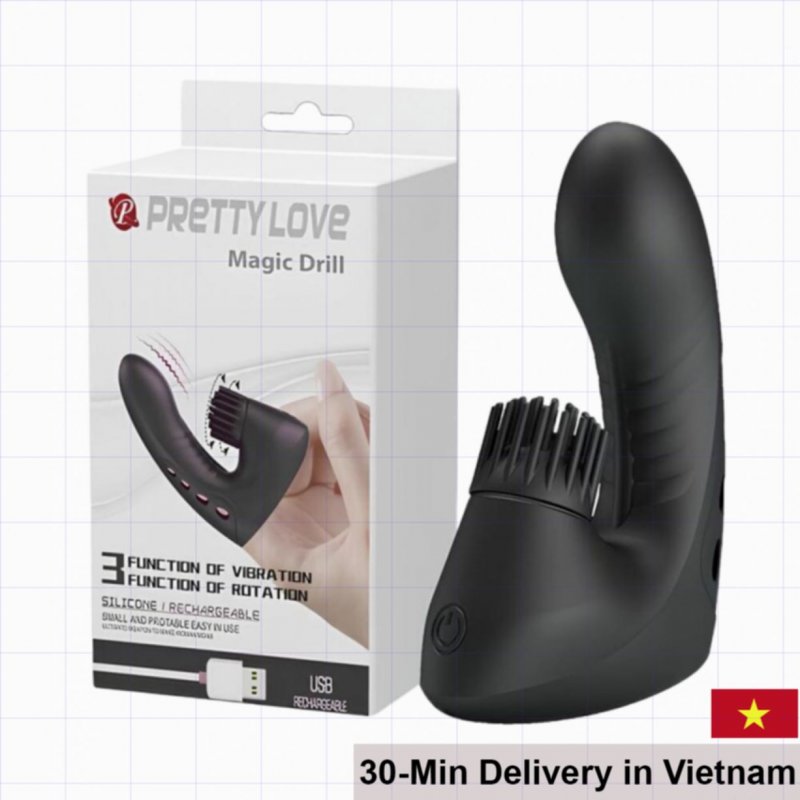 Pretty Love Magic Drill Finger Condom Vibrating Rotating Toy 