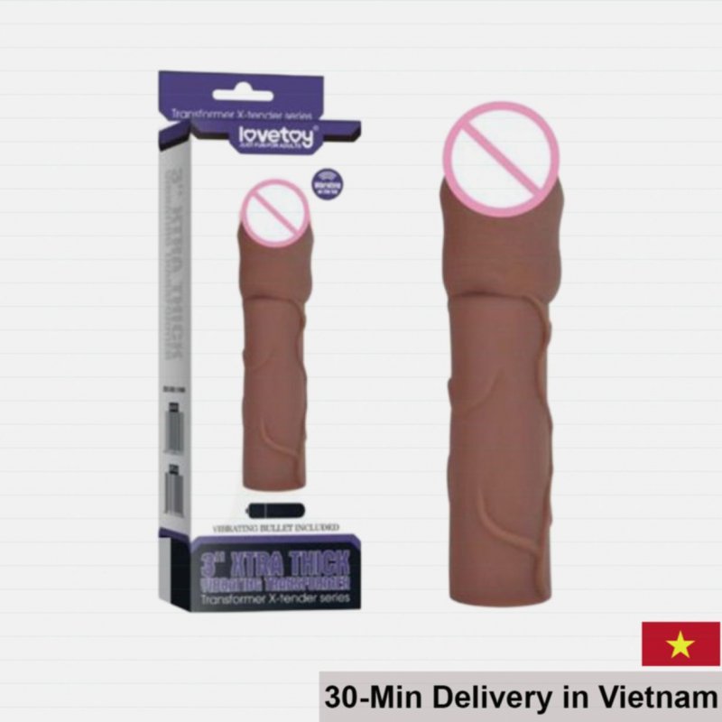 Lovetoy 6cm Vibrating Penis Sleeve Enhance Pleasure 