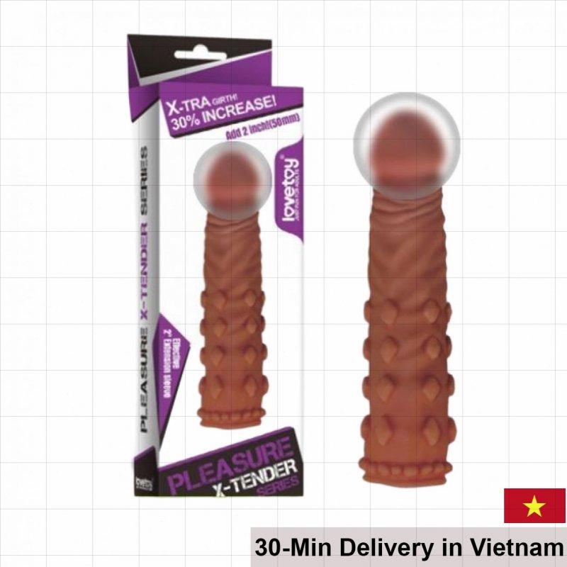 Lovetoy 3cm Textured Silicone Condom Enhance Pleasure 