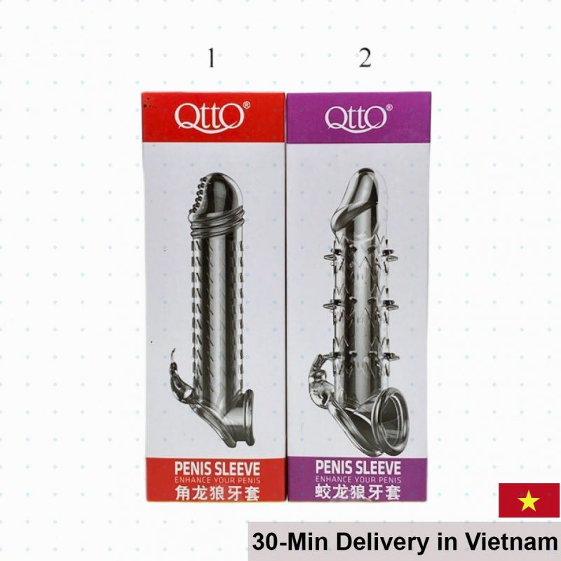 Donzen Ribbed Spiked Wearable Penis Sleeve for Couples 
