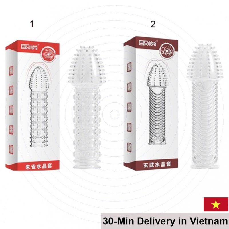 Donzen Super Ribbed Condom Medical Grade Silicone 