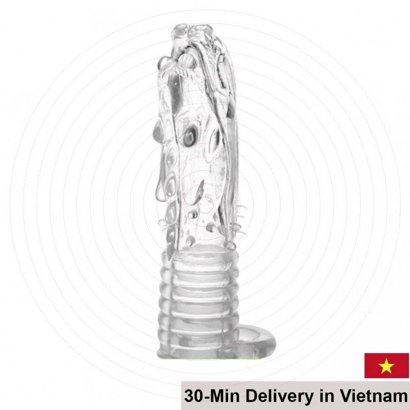 Dragon Head Extension Sleeve with Strap – Enhance Size & Sensation 