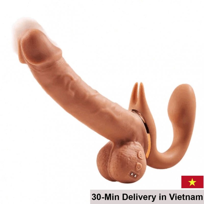 YEAIN 13.5inch Dual End Vibrating Waterproof Sex Toy 
