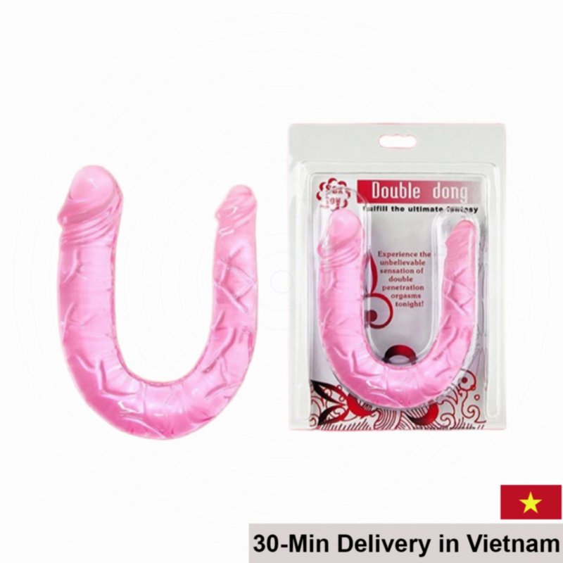 Baile Double Dong Curved Silicone 2-Head Dildo 29.8cm 