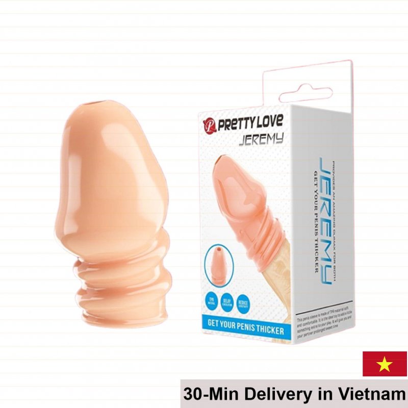 Pretty Love Jeremy Silicone TPE Cock Head Condom Extension 