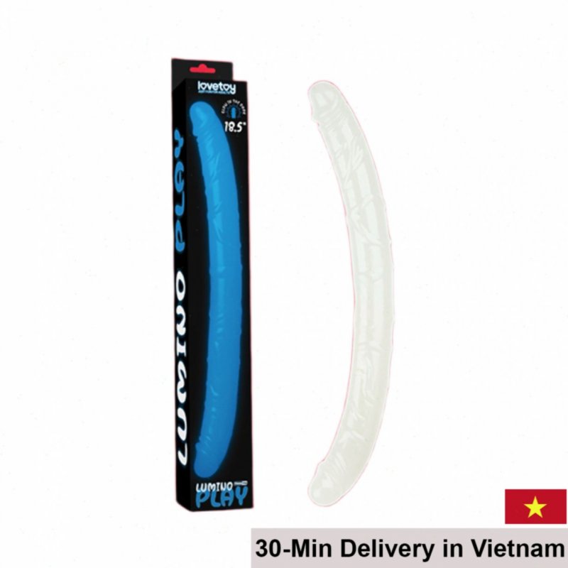 Lovetoy Lumino Play 18.5 inch dual vibrator for solo or couple fun 