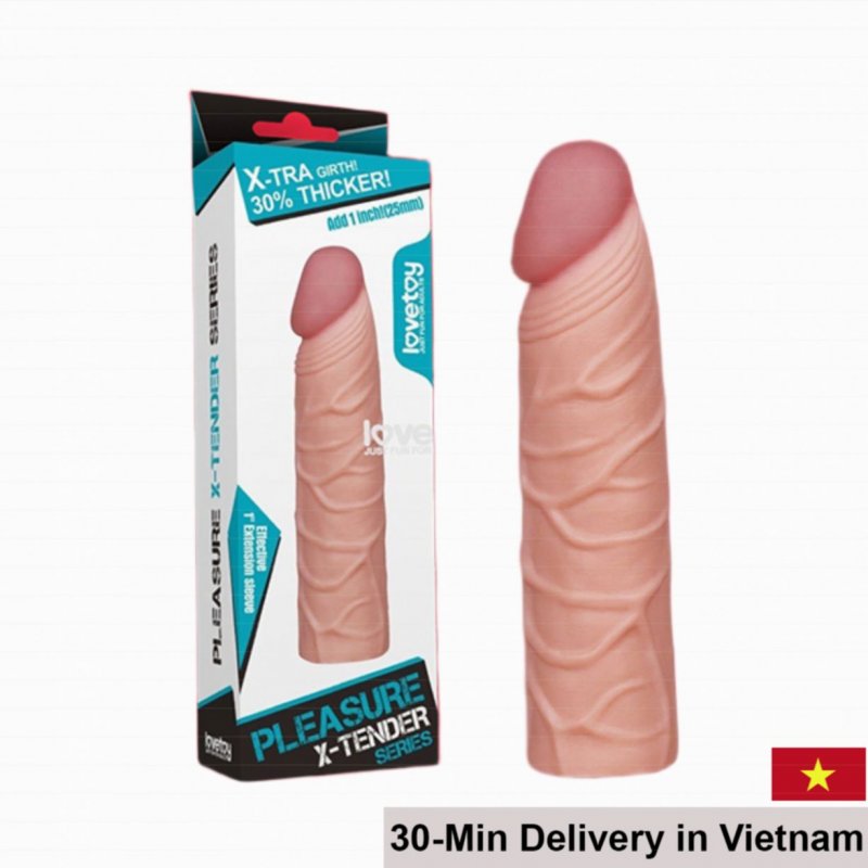 Lovetoy Soft Ribbed Penis Extender Delay Condom 