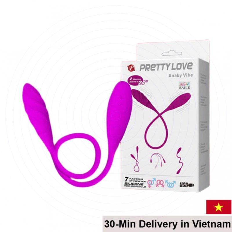Pretty Love Snaky Vibe Dual Head Rechargeable Egg 