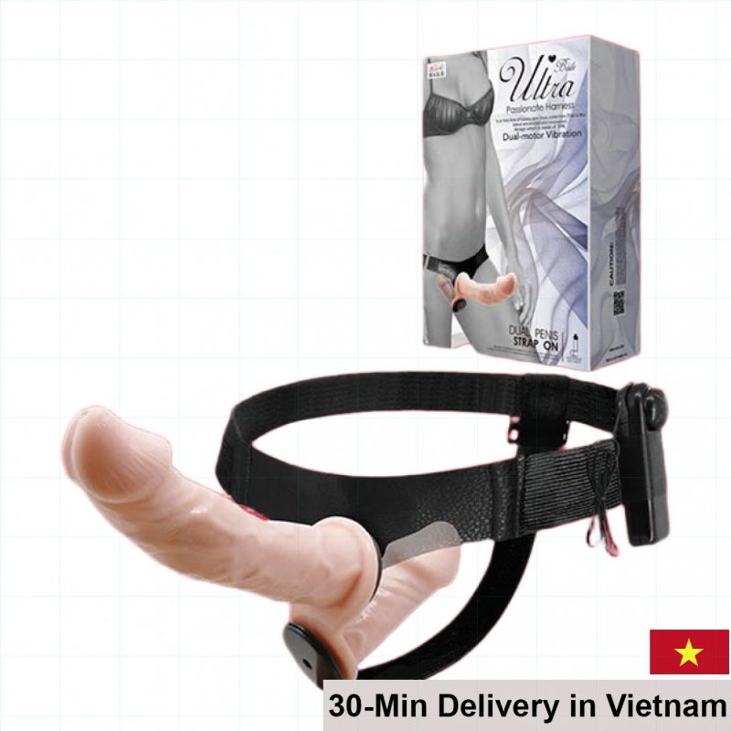 Double-Ended Strap-On Silicone Dildo for Lesbian Fun L 