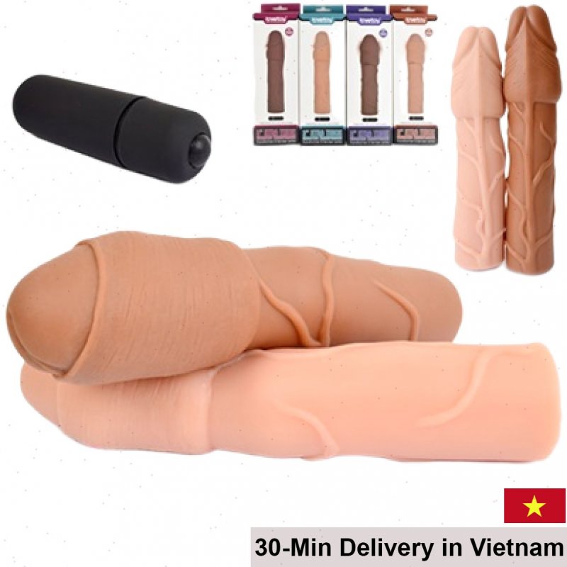 Lovetoy 6cm Soft Vibrating Extension Condom Enhance Sex 
