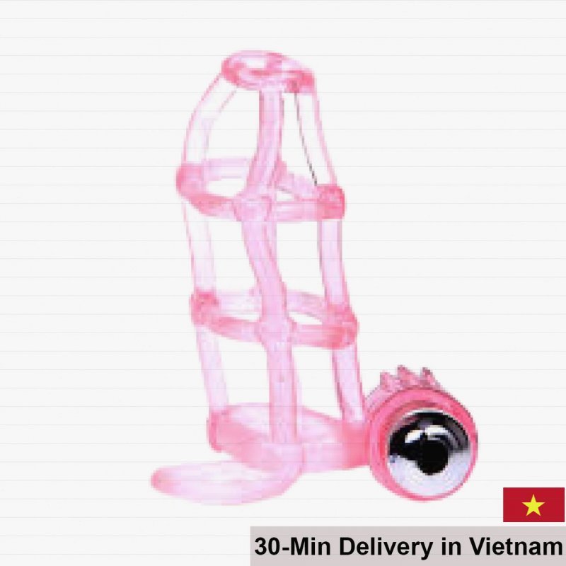 Super Strong Ribbed Vibrating Mesh Condom Male Use 