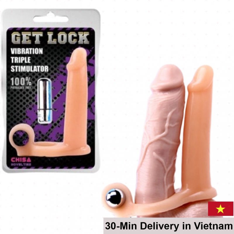 Silicone Vibrating Dildo Condom with Strap-On Pleasure 