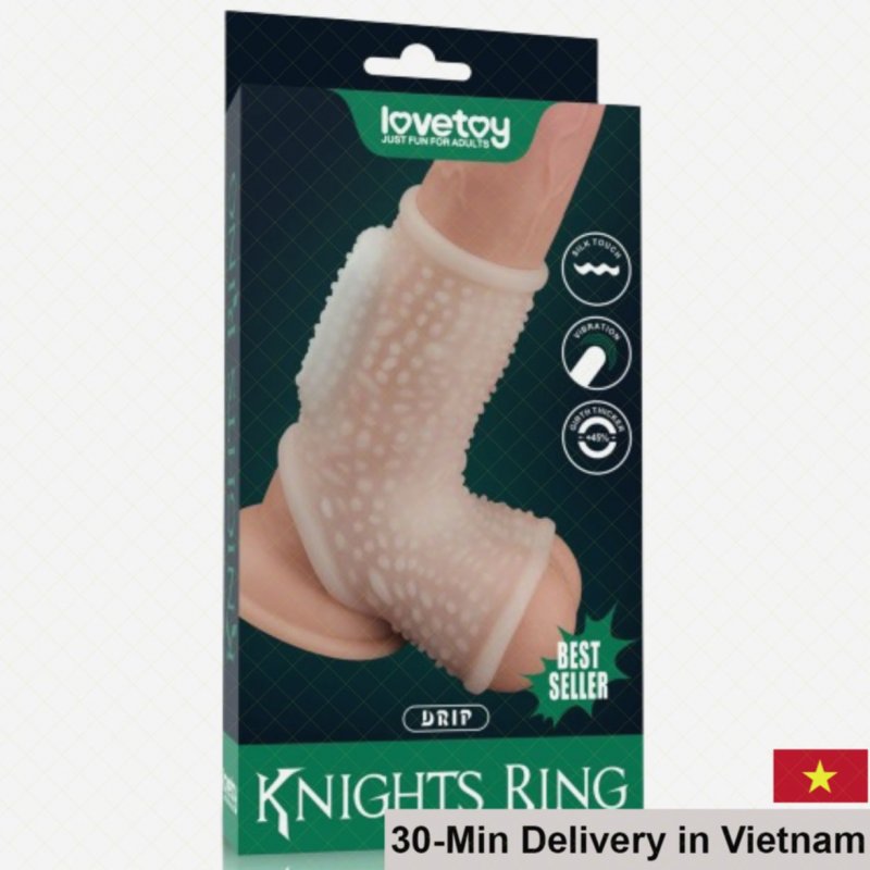 Knights Ring Vibrating Silicone Strap-On with Nubs 