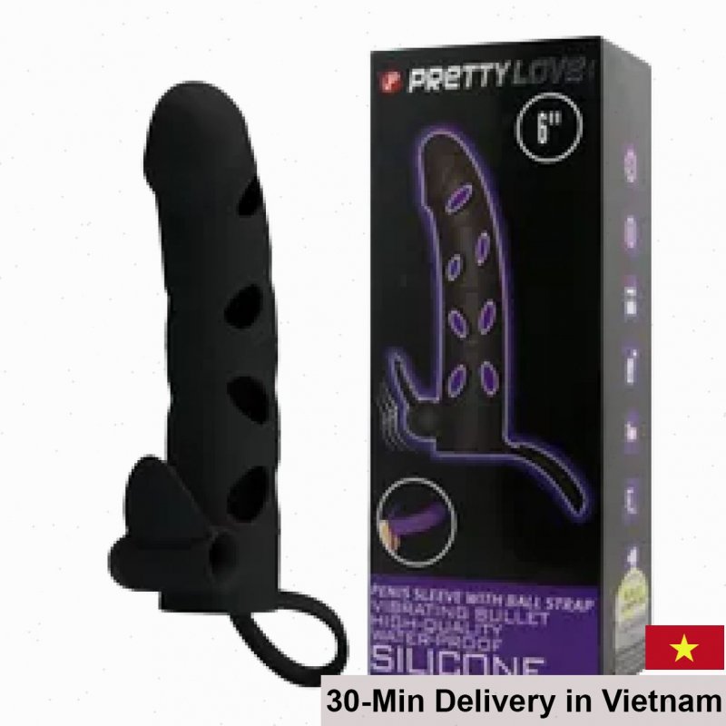 Baile Pretty Love Vibrating Adjustable Condom with Ring 