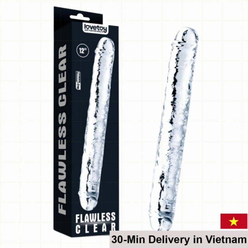 Lovetoys USA Clear Double-Ended Transparent Dildo 