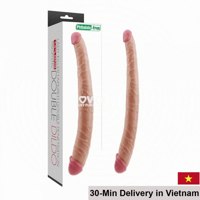 Lovetoy King Size Realistic Double-Ended Soft Silicone Dildo 