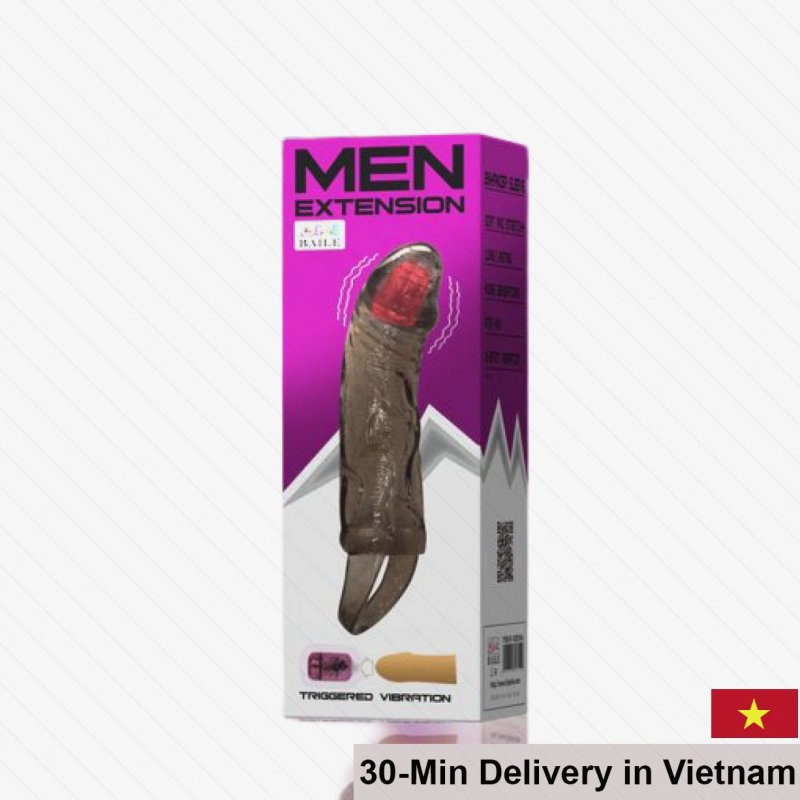 Donzen BaiLe Men Extension Soft Silicone Rigid Ring Vibrating 