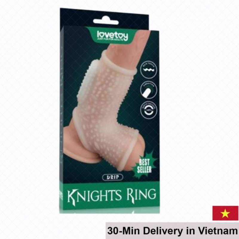 Lovetoy Textured Silicone Cock Ring with Vibrating Ball 