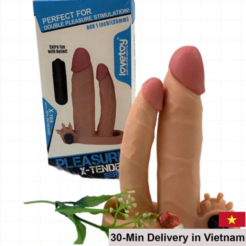 Lovetoy BD22B Dual Strap-On Vibrating Silicone Dildo 