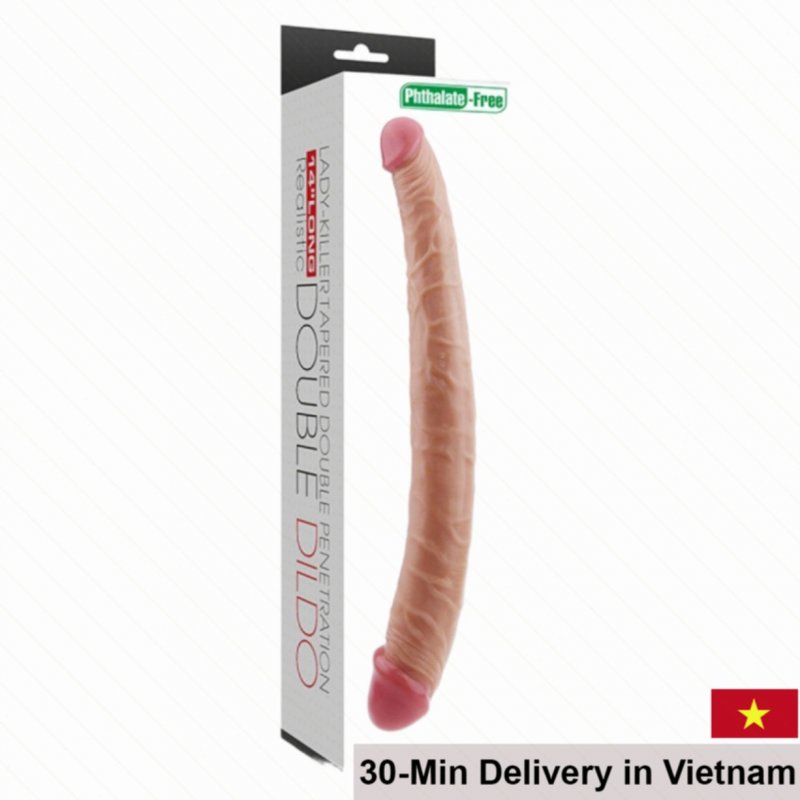 Lovetoy USA Realistic Double-Ended Soft Silicone Dildo 