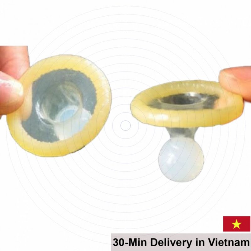 Textured Condom with Large Beads for Unique Sensation 2 pcs 