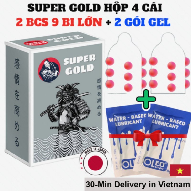 Super Gold Textured Condoms Pack of 2 with Lubricant Gel 