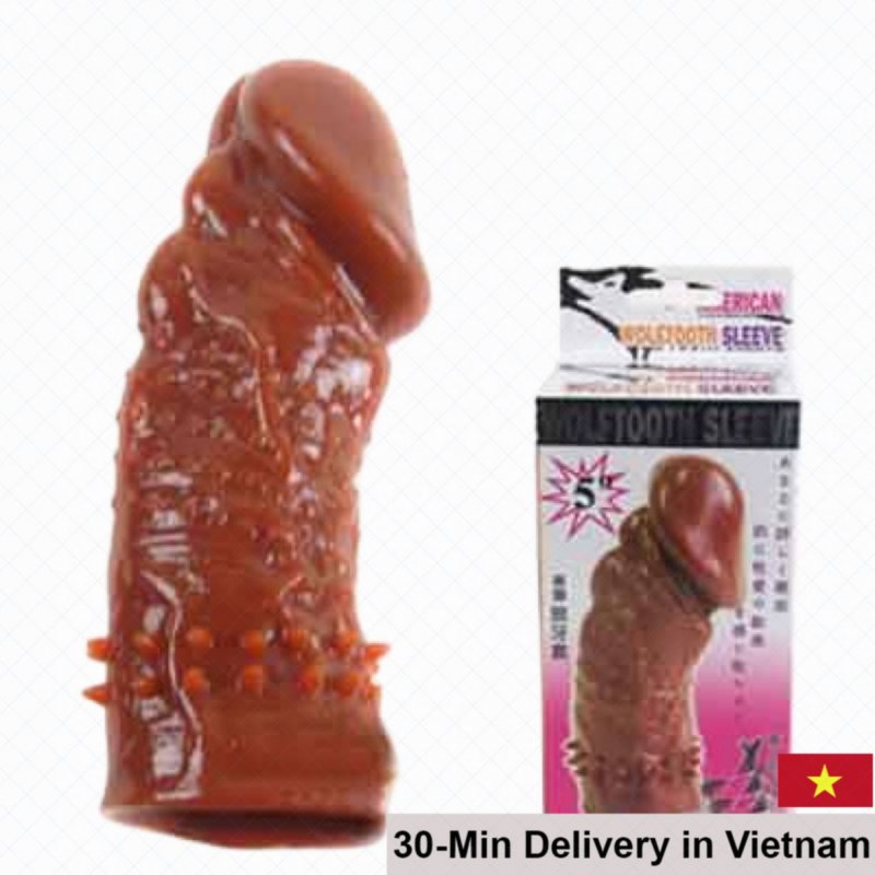 Brown Penis Shaped Condom Extend Size Enhance Feel 