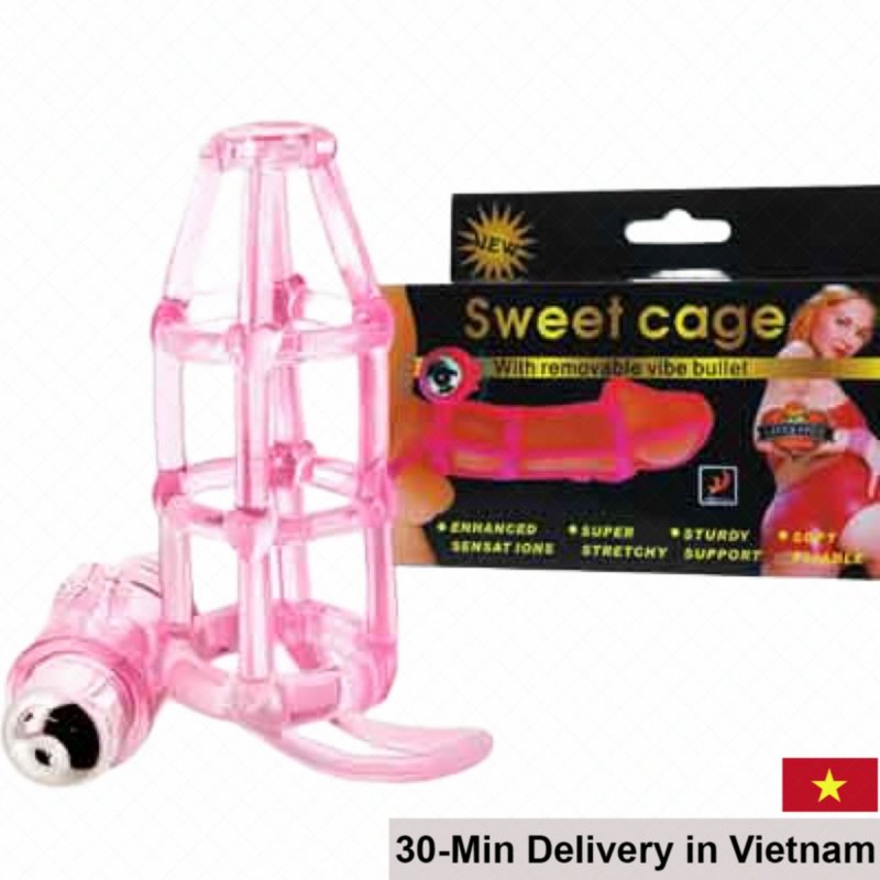 BD07 Ruffled Ring Vibrating Condom for Extended Pleasure 