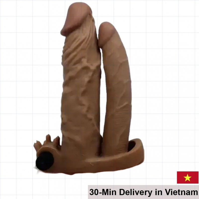 Manmiao W1 Double Branch Large Silicone Vibrating Sleeve 