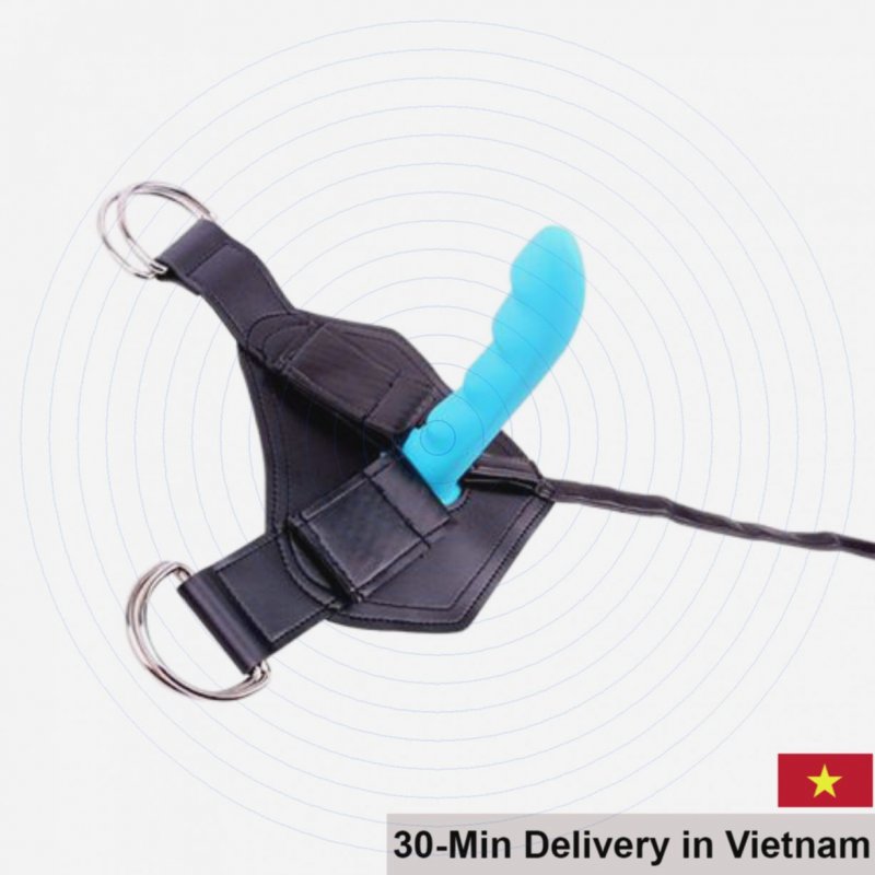 Gritted Strap-On Dildo Lesbian BDSM Toys Soft Silicone 