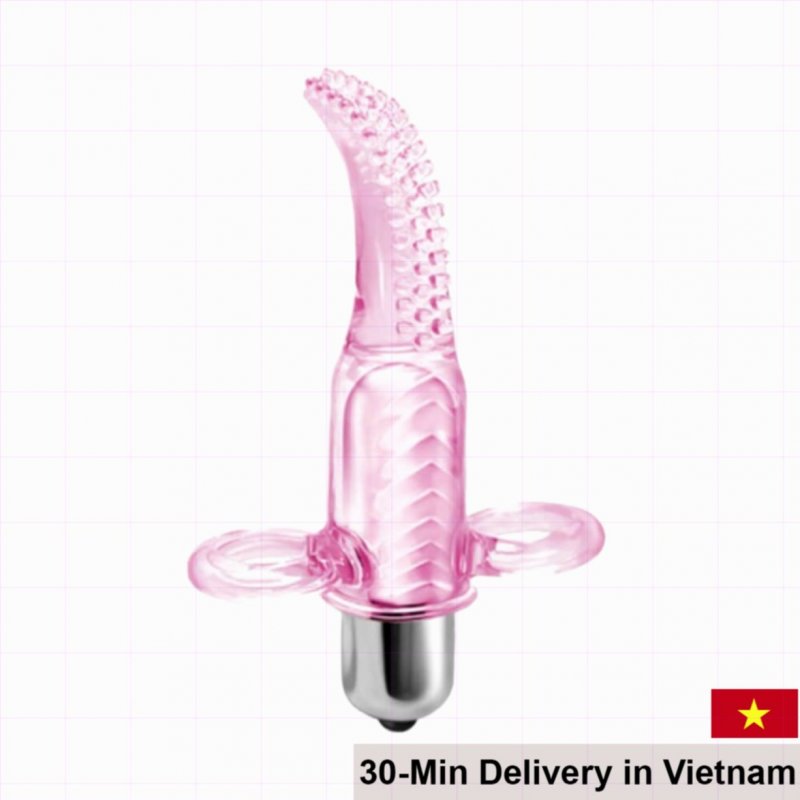 Baile Finger Vibrator Tongue  Soft Pink Stimulator 