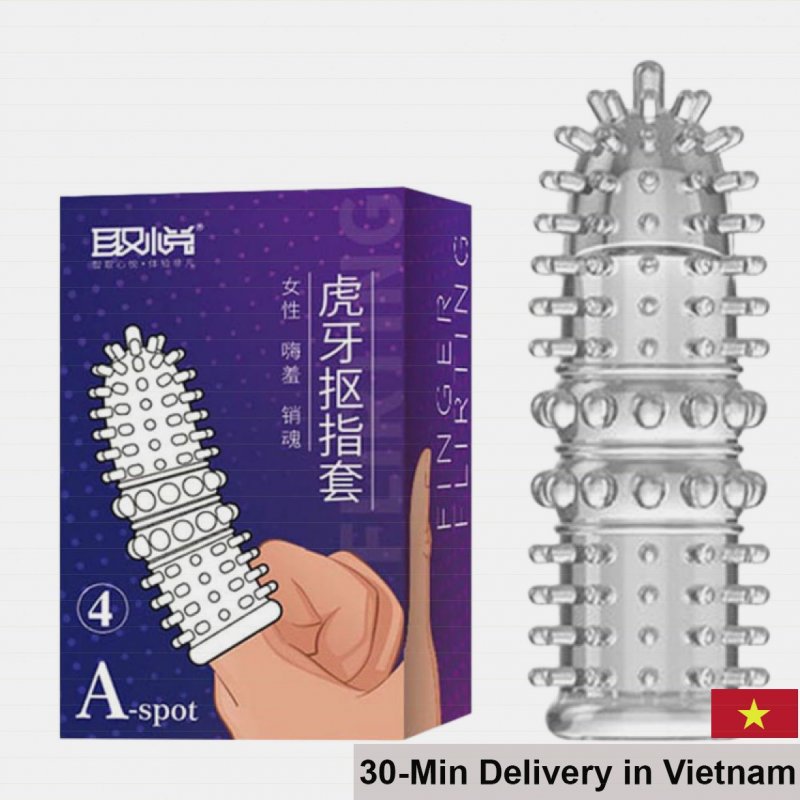 Aichao A-spot Finger Condom Large Nubs Unique Couple Pleasure 